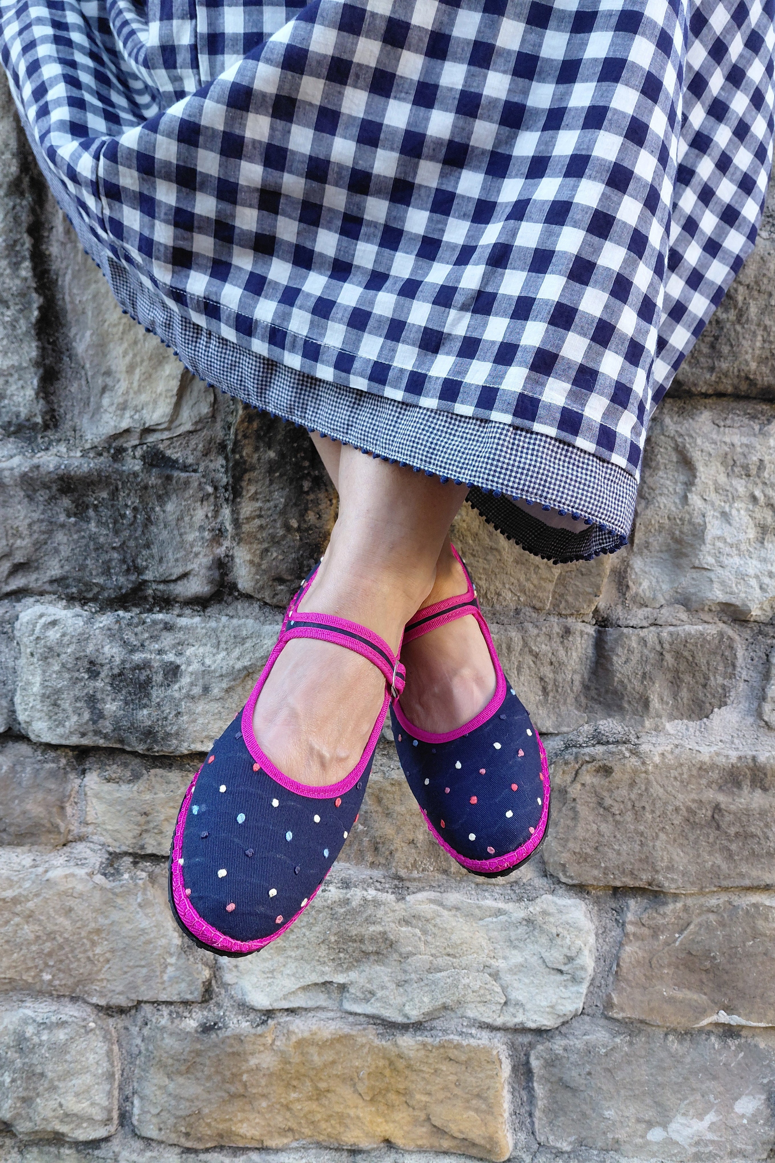 Bebe Classico Pois Blu bebè cotone blu pois Made in Italy FrancescaBi