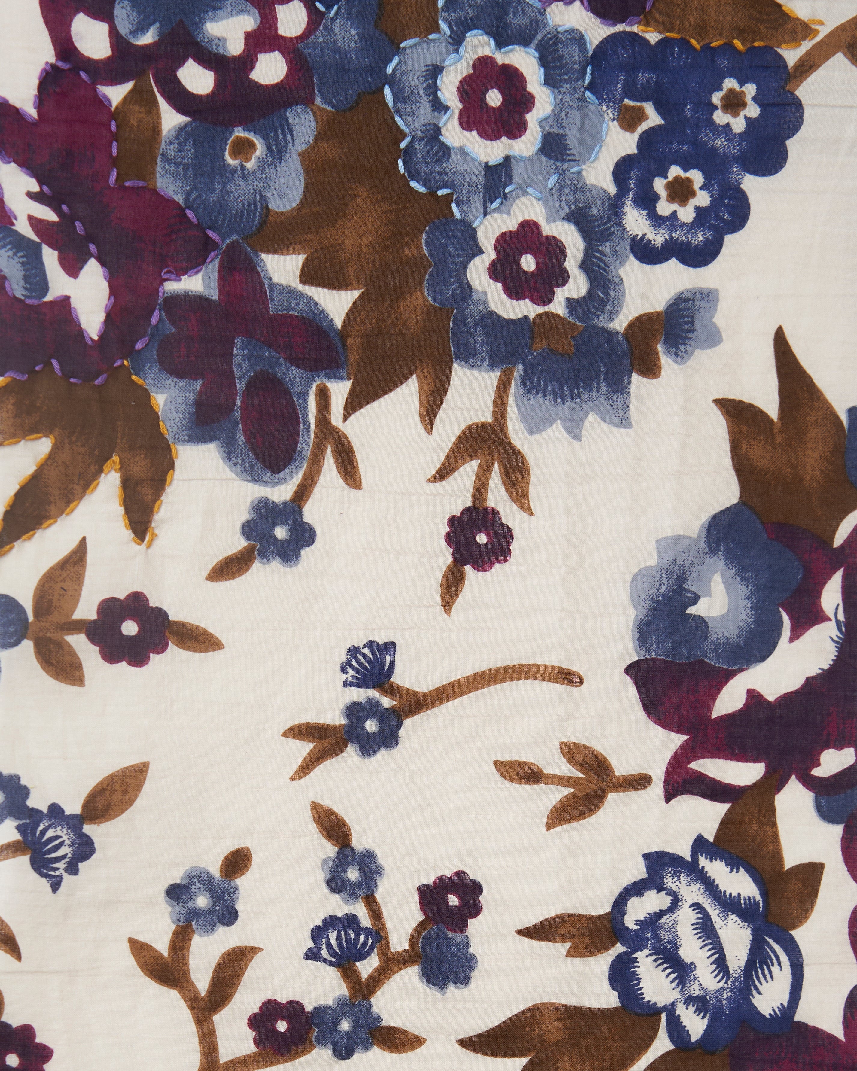 Dettaglio fantasia floreale cotone stampato pantalone Britta FrancescaBi