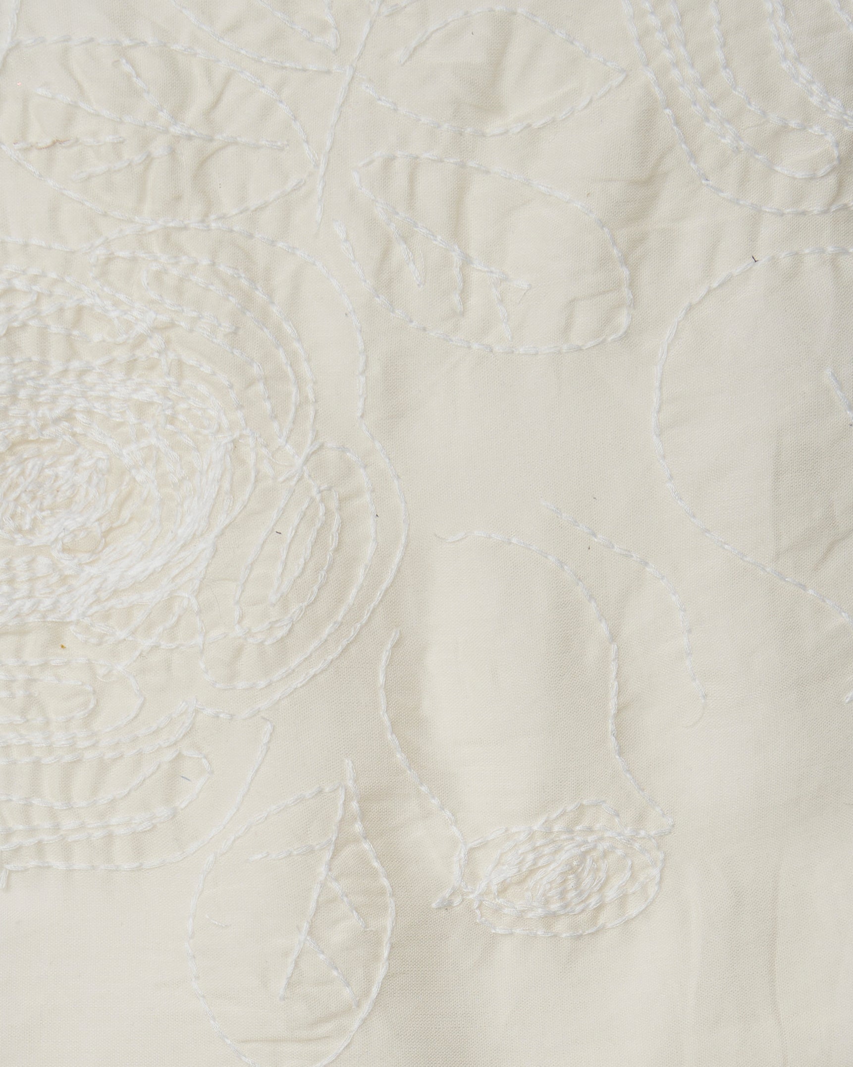 Dettaglio tessuto cotone smock bianco gonna Smock Rose FrancescaBi