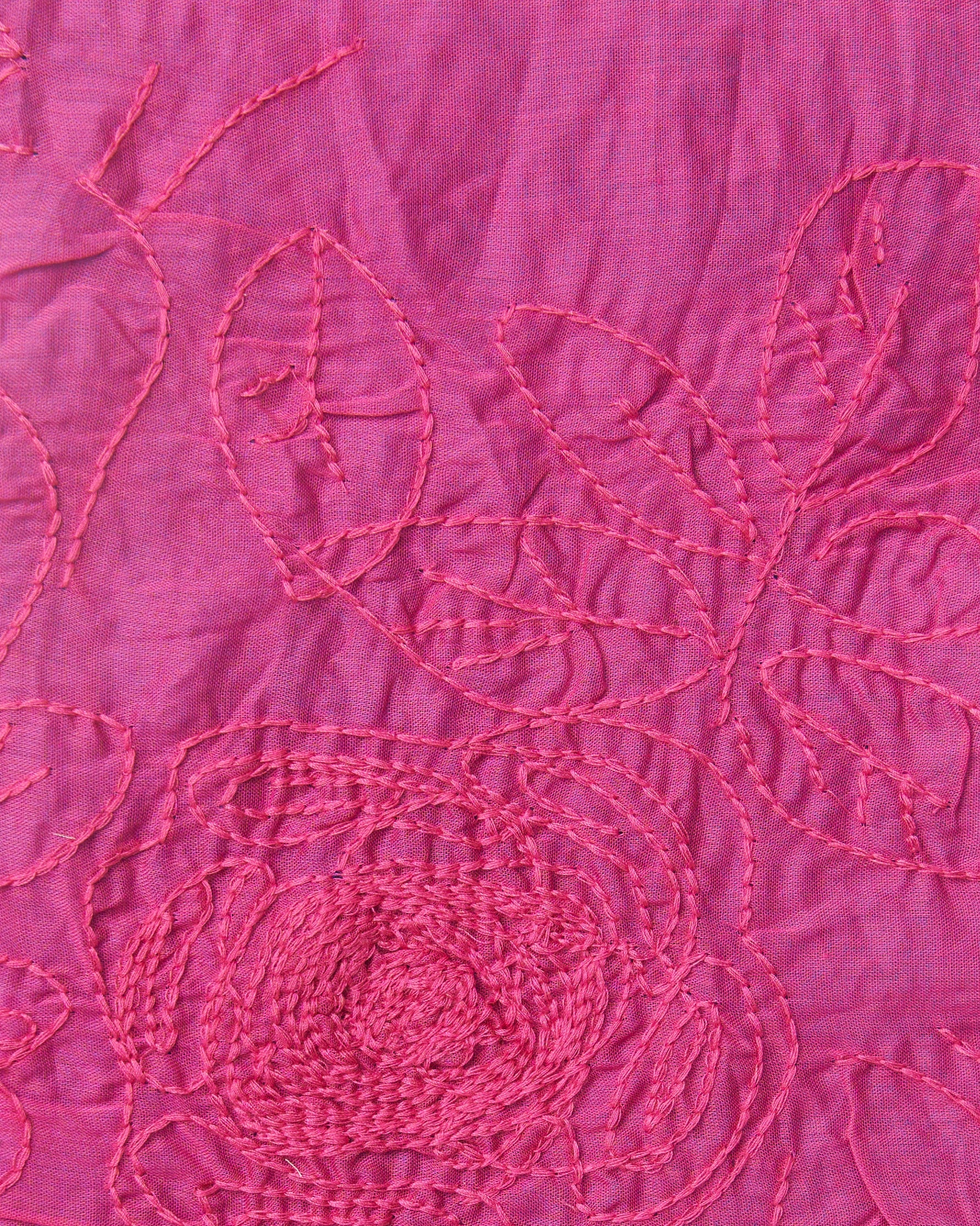 Tessuto cotone fucsia texture rose Lipari Rose FrancescaBi artigianale