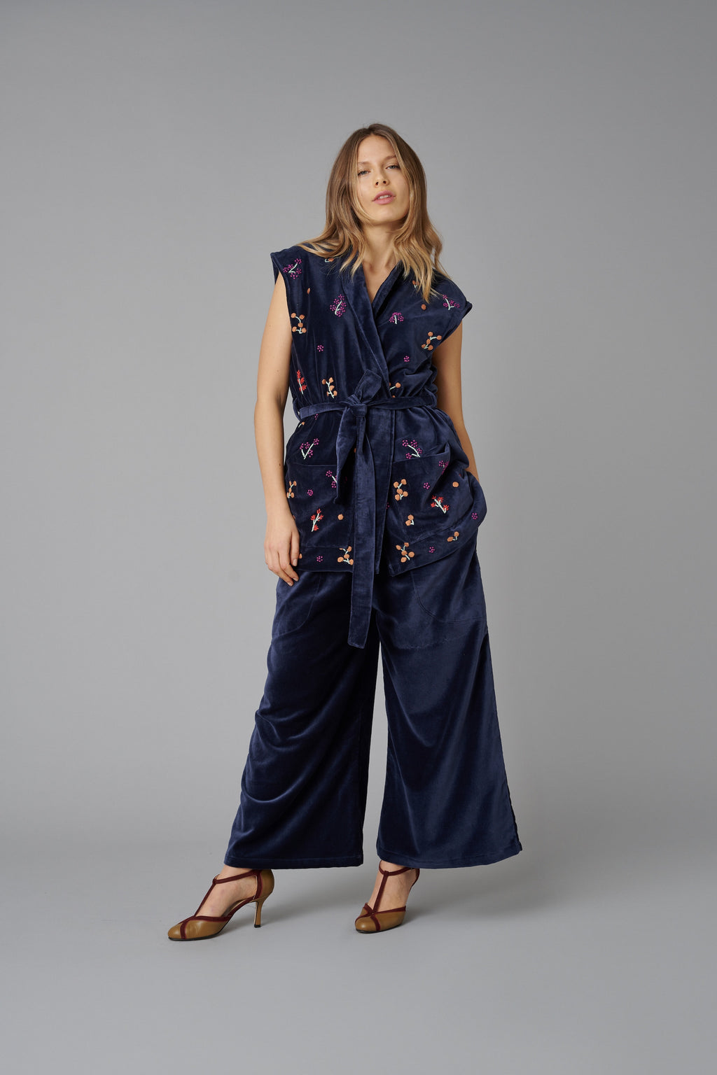 Velvet Palazzo Pants