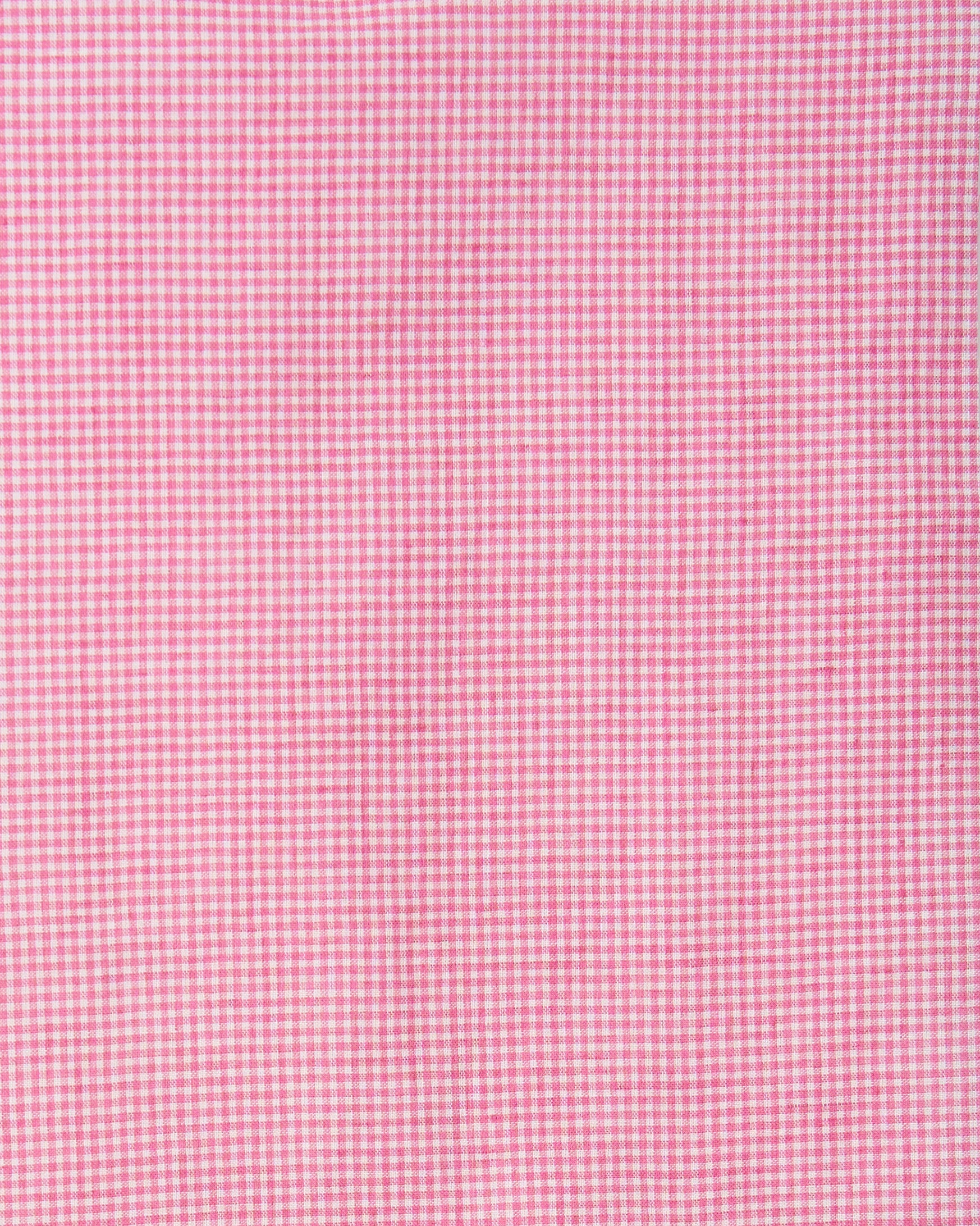 Tessuto cotone quadretti rosa bianco gingham FrancescaBi